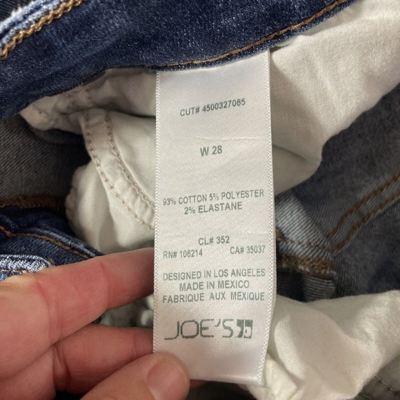 Joe's Jeans Ripped Icon Blondie Step Hem Skinny Jeans Medium Wash sz 28 - Picture 5 of 9